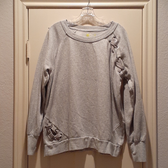 Zella Tops - Zella Gray X Version Relaxed Fit Sweatshirt